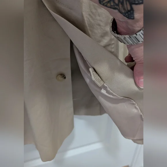 Mango Beige Double-Breasted Trench Coat with Belt - Picture 10 of 14